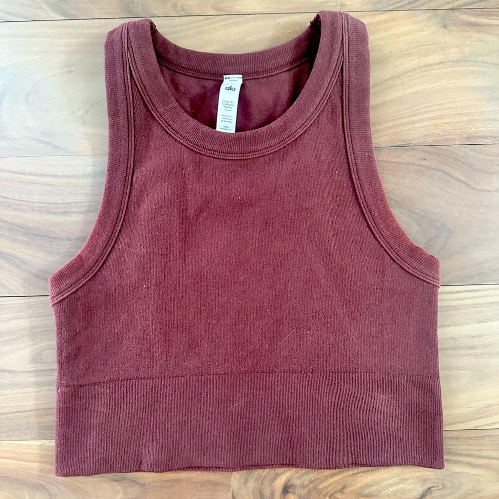 Alo yoga seamless delight bra in Cherry Cola